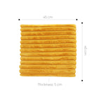 SOGA 2X Golden Corduroy Square Cushion Soft Leaning Plush Backrest Throw Seat Pillow