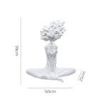 SOGA 59cm White Resin Sculpture – Calm Yoga Woman Decor Piece