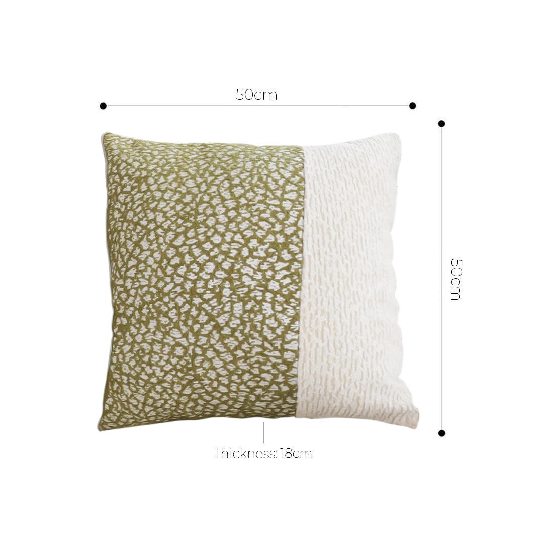 SOGA 2X 50cm Modern Two-Tone Textured Block Design Throw Pillow