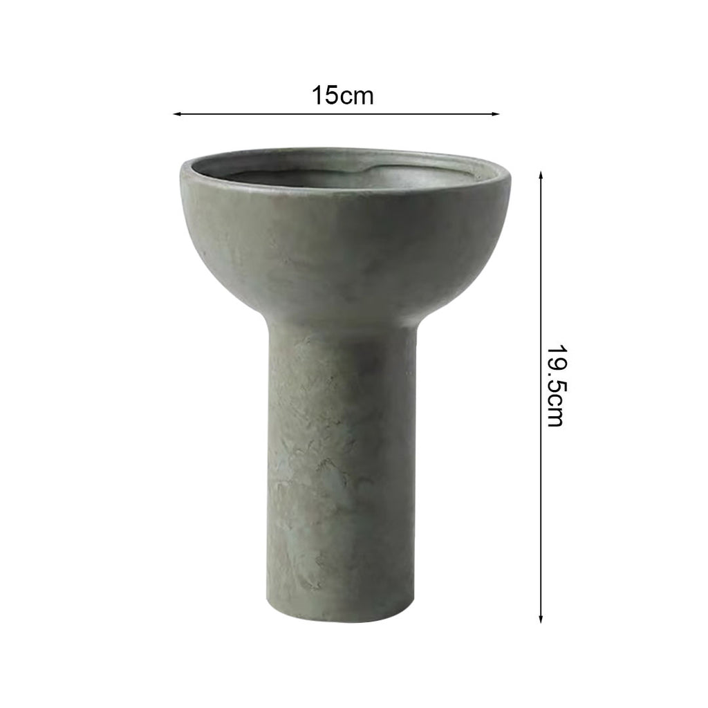 SOGA 15x19.5cm Ornament Gray Minimalist Nordic Ceramic Vase Modern Versatile for Home Decor