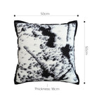 SOGA 50cm Throw Pillow  Black and White Leopard Thick Premium Polyester Fiber for Home Decor