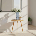 SOGA Home & Living Bundle – Walnut Side Coffee Table & Grey Glass Vase for Modern Home Decor $ 123