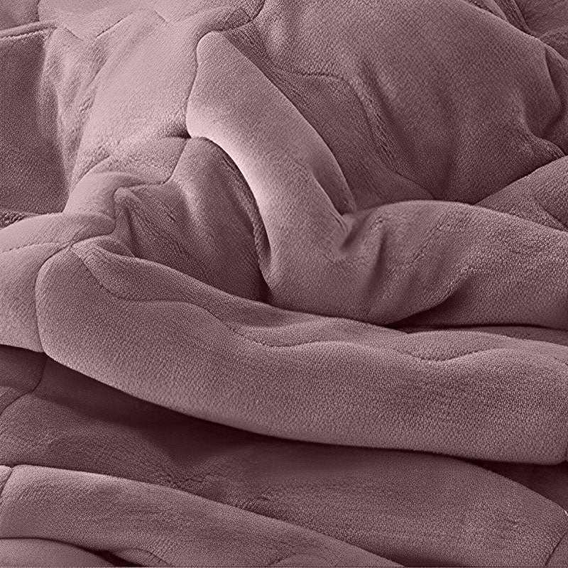 SOGA 2X Light Purple Throw Blanket Warm Cozy Double Sided Thick Flannel Coverlet Fleece Bed Sofa Comforter