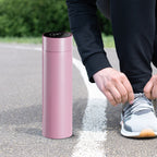 SOGA 500ML Stainless Steel Smart LCD Thermometer Display Bottle Vacuum Flask Thermos Pink