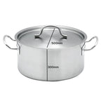 SOGA Stock Pot 58Lt Top Grade Thick Stainless Steel Stockpot 18/10