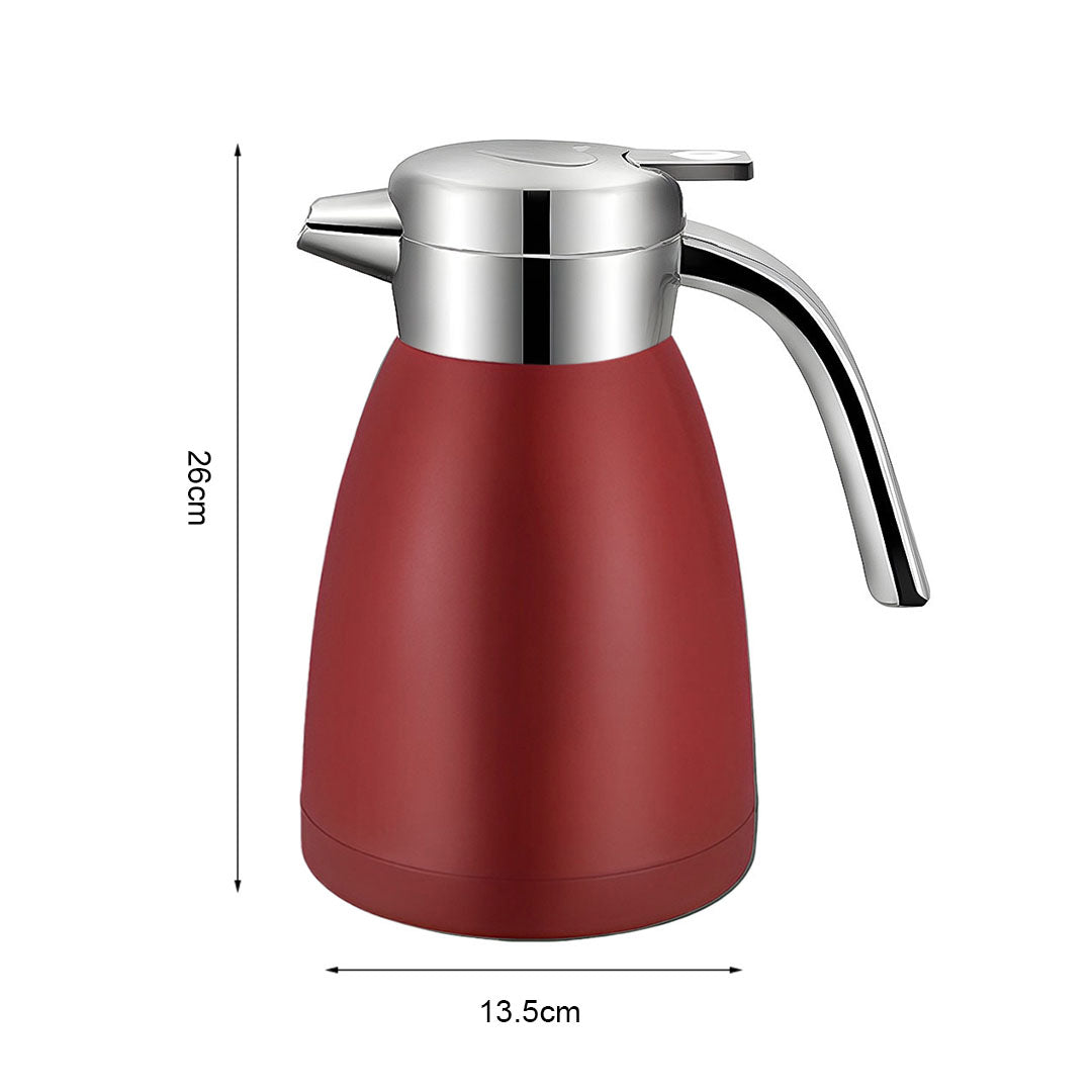 SOGA 2X 1.8L Stainless Steel Water Bottle Insulated Vacuum Flask Coffee Jug Thermal Red