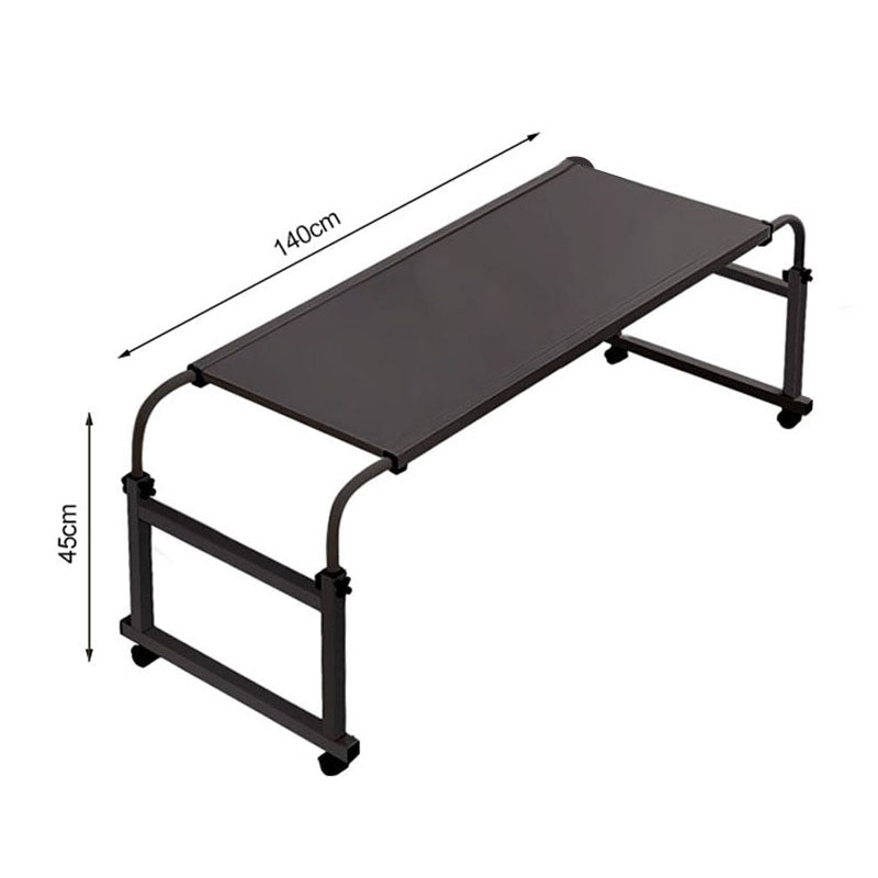 SOGA 2X 140x45cm Black Cross Bed Movable Desk Table w/ Adjustable Length & Height