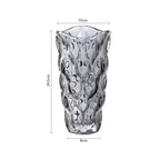 SOGA 30cm Glass Grey Vase Crystal VASE Thick Modern, Home Decor