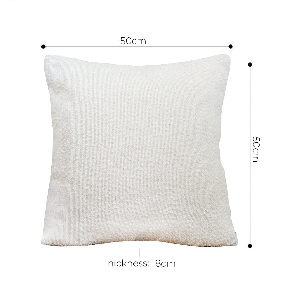 SOGA 50cm White Throw Pillow Premium Polyester Fiber and Cotton for Home Decor