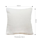 SOGA 50cm White Throw Pillow Premium Polyester Fiber and Cotton for Home Decor