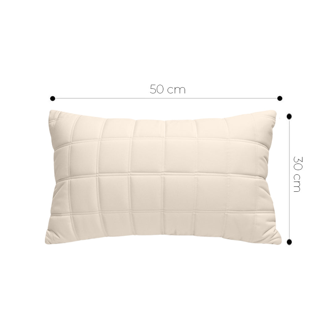 SOGA 2X 30cm Beige Quilted Grid Pattern Decorative Throw Pillow $ 119
