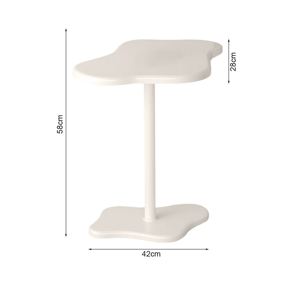 SOGA 42x28cm White Minimalist Cloud Shaped Table Durable Stylish Accent for Home Décor