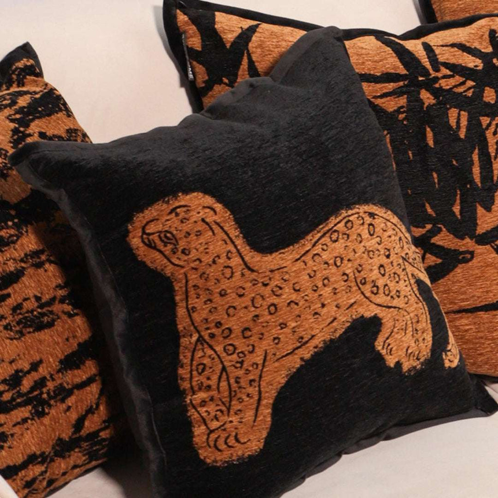 SOGA 2X 45cm Modern Charcoal Gray Leopard Pattern Throw Pillow $ 133