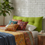 SOGA 2X 120cm Green Triangular Wedge Bed Pillow Headboard Backrest Bedside Tatami Cushion Home Decor