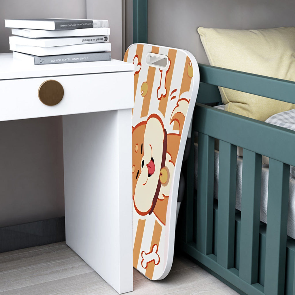 SOGA 2X Cute Dog Design Portable Bed Table Adjustable Foldable Bed Sofa Study Table Laptop Mini Desk with Drawer and Cup Slot Home Decor