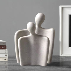 SOGA 2X Ornament Set of 2 Abstract Human Figurine Sculptures Minimalist Modern Art Statues for Home Décor