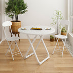 SOGA 2X 80cm White Modern Minimalist Table with Sleek Surface Stylish and Functional Design