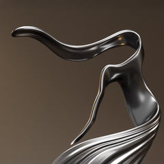 SOGA 65cm Black Abstract Dancer Sculpture – Décor
