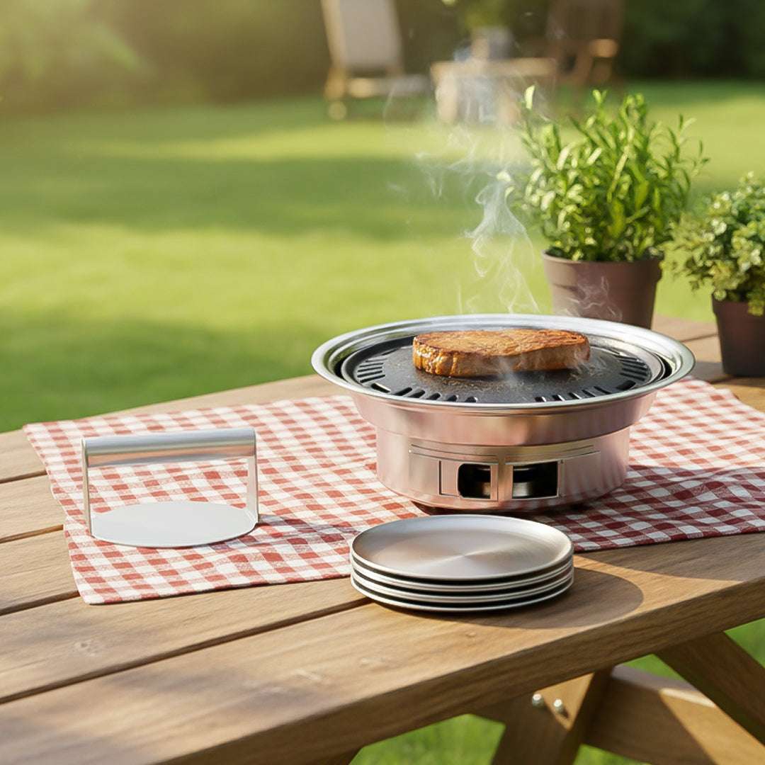 SOGA Kitchenware Bundle – Stainless Steel BBQ Grill, Burger Press & Premium Grilling Plate $ 144