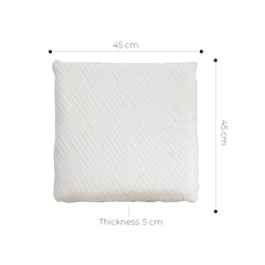 SOGA 2X  White Chevron Square Cushion Soft Leaning Plush Backrest Throw Seat Pillow