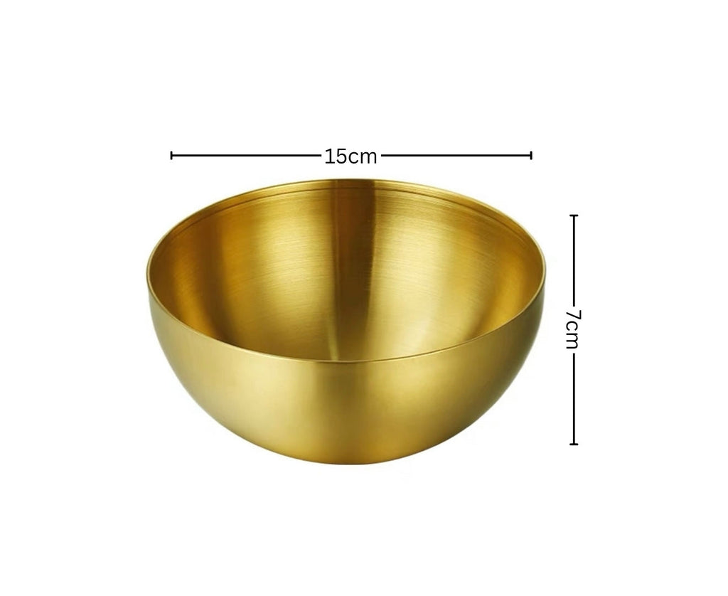 SOGA 15cm Gold Salad Bowl with Model 201 Elegant and Durable Kitchen Essential