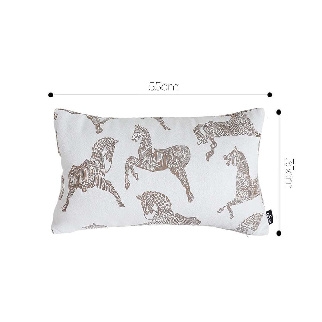 SOGA 2X 35cm White Decorative Horse Pattern Cushion Throw Pillow $ 142