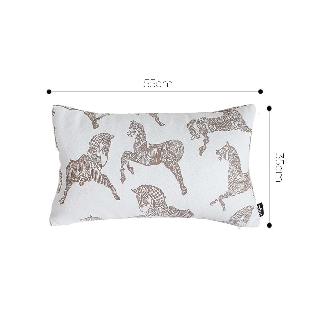 SOGA 2X 35cm White Decorative Horse Pattern Cushion Throw Pillow $ 142