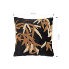 SOGA 2X 45cm Black Brown Bamboo Leaf Botanical Embroidered Throw Pillow $ 118