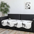 SOGA Three-Seater White Leopard Print 90x210cm Throw Blanket Sofa Cover $ 104