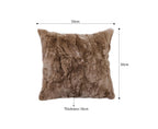 SOGA 50cm Luxurious Taupe Faux Fur Plush Textured Throw Pillow