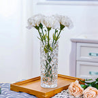 SOGA 14x30cm Heavy Duty Glass Vase Crystal Clear Design for Home Décor