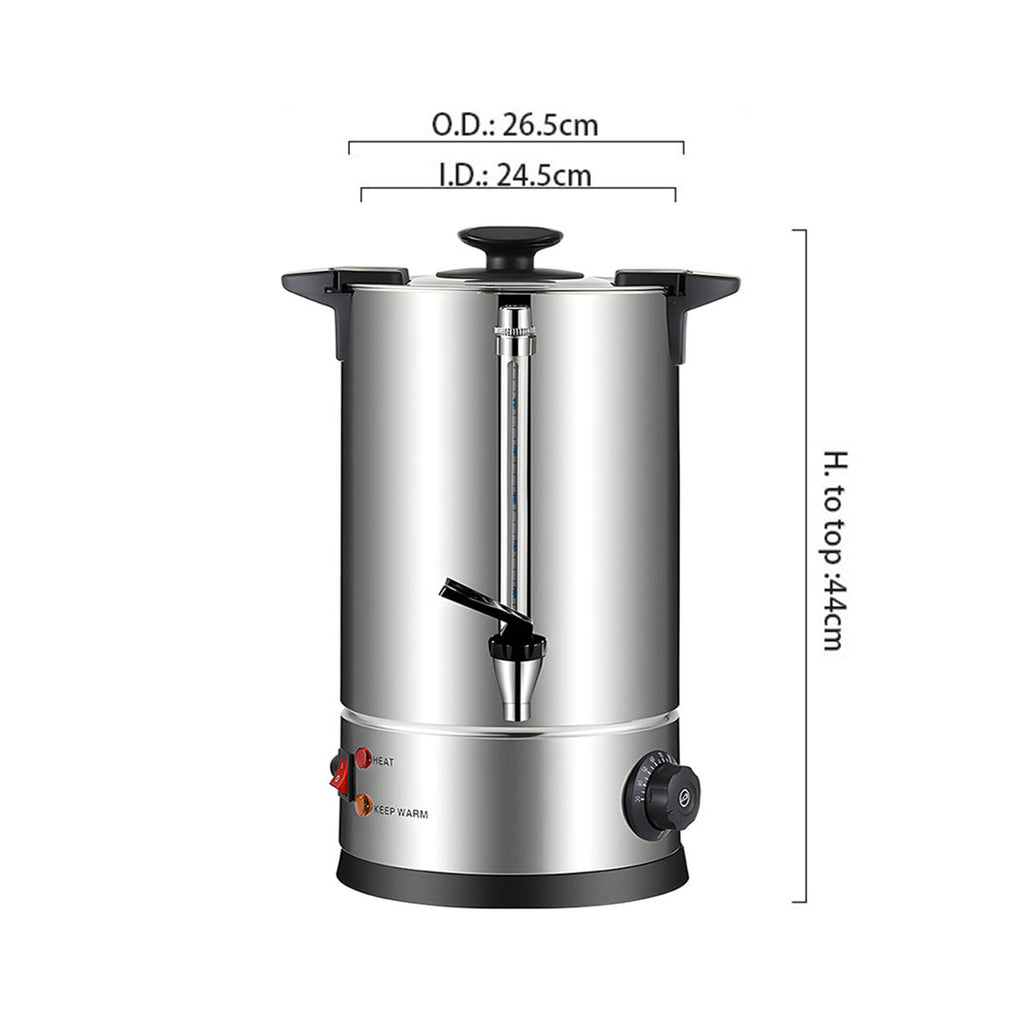 SOGA Electric Water Boiler – 12L Stainless Steel Hot Water Urn