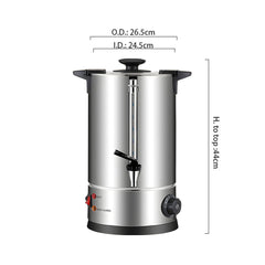 SOGA Electric Water Boiler – 12L Stainless Steel Hot Water Urn