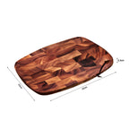 SOGA 32cm Premium End Grain Wooden Acacia Cutting Board Food Prep Kitchen