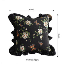 SOGA 2X 45cm Square Vintage Decorative Embroidered Square Throw Pillow