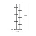 SOGA 2X 8 Tier 9 Pots Black Metal Plant Rack Flowerpot Storage Display Stand Holder Home Garden Decor