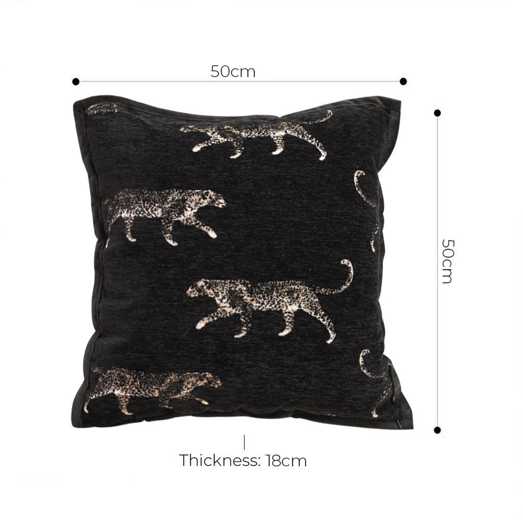 SOGA 2X 50cm Black Throw Pillow Elegant Decorative Cushion Living Room Modern Home Decor