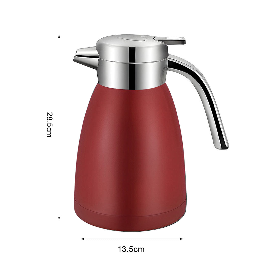 SOGA 2X 2.2L Stainless Steel Water Bottle Insulated Vacuum Flask Coffee Jug Thermal Red