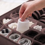 SOGA Coffee Flip Top Underwear Storage Box Foldable Wardrobe Partition Drawer Home Organiser