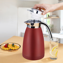 SOGA 1.8L Stainless Steel Water Bottle Insulated Vacuum Flask Coffee Jug Thermal Red
