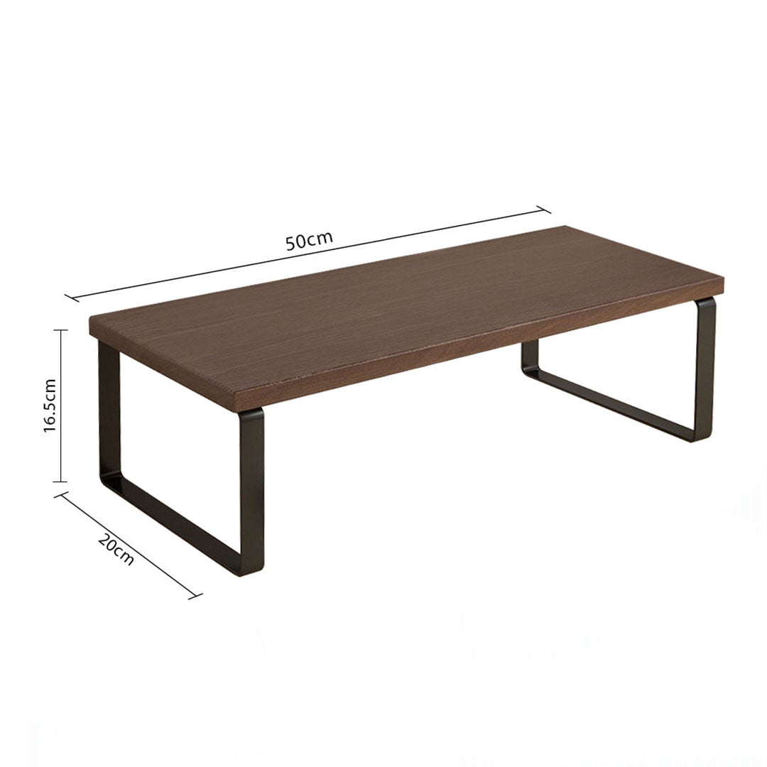 SOGA 2X 50cm Black Computer Monitor Elevated Stand Desktop Support Station Rack