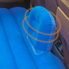 SOGA Blue Stripe Inflatable Car Mattress Portable Camping Rest Air Bed Travel Compact Sleeping Kit Essentials