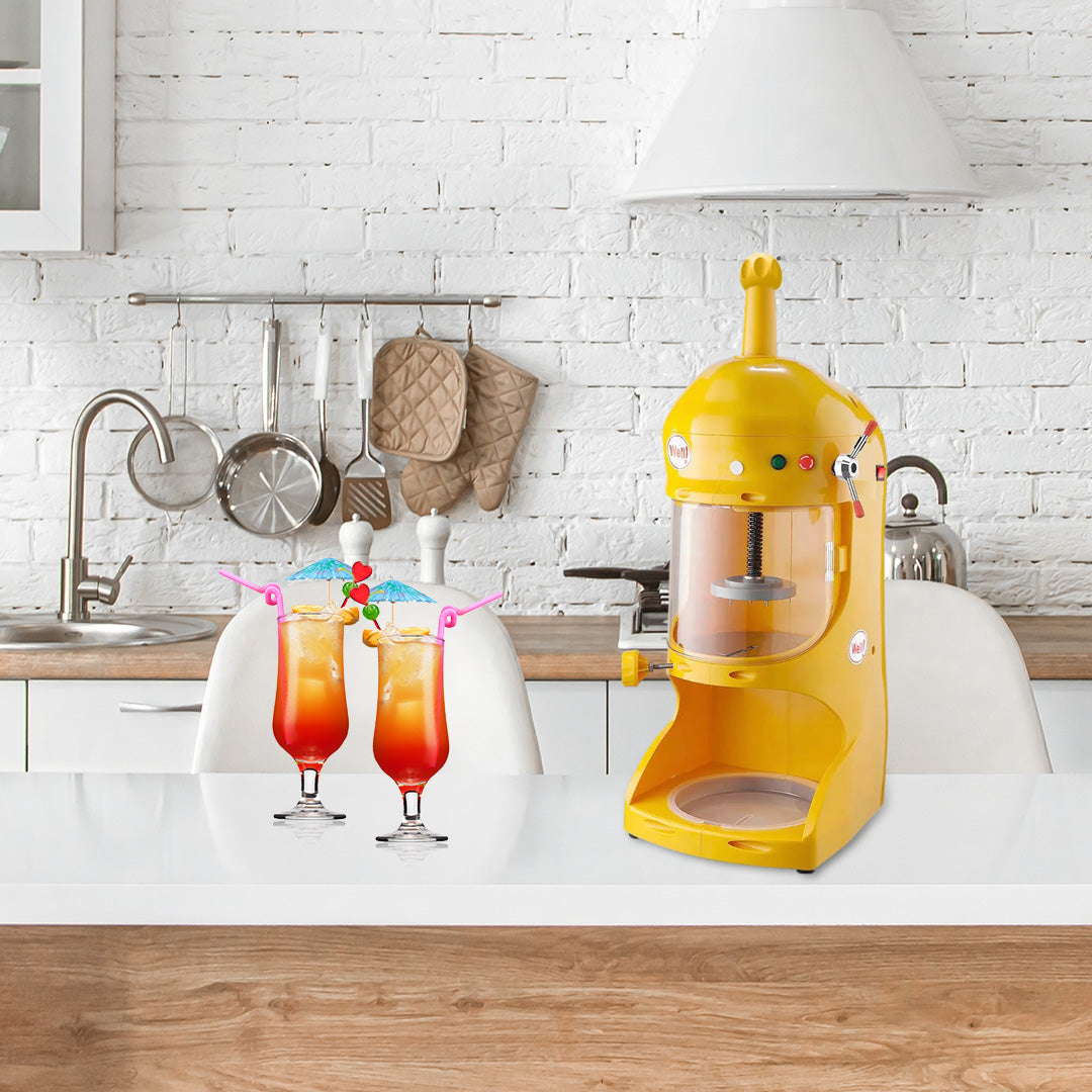 SOGA 300W Commercial Ice Shaver Crusher Machine Automatic Snow Cone Maker