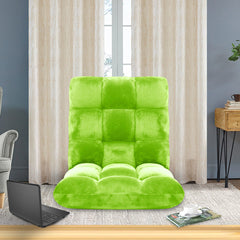 SOGA Floor Recliner Folding Lounge Sofa Futon Couch Folding Chair Cushion Green x2