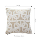 SOGA 50cm Throw Pillow Beige Interlocking Geometric Pattern Modern Accent for Home Décor