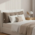 SOGA 2X 120cm Coffee Triangular Wedge Bed Pillow Headboard Backrest Bedside Tatami Cushion Home Decor