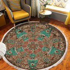 SOGA 2X 90cm Mandala Round Area Thick Anti-slip Doormat Home Decor