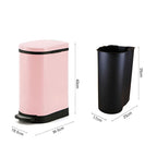 SOGA Foot Pedal Stainless Steel Rubbish Recycling Garbage Waste Trash Bin 10L U Pink