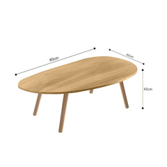 SOGA 80x40cm Living Room Nordic  Coffee Table Modern Style