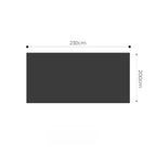 SOGA 2X 200x230cm Throw Blanket White Chenille Fleece Knitted Fabric on One Side Soft Suede